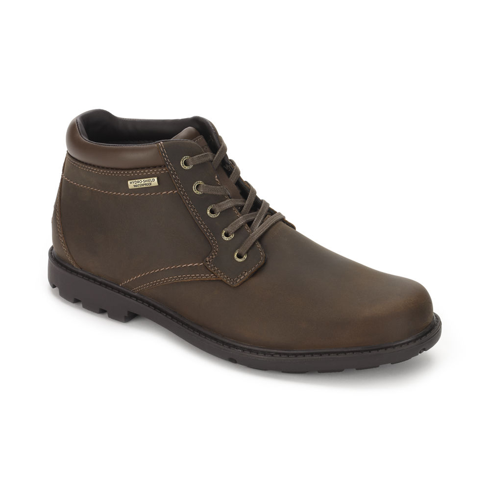 Botas Rockport Homem Marrom - Rugged Bucks Waterproof - 19472COQT